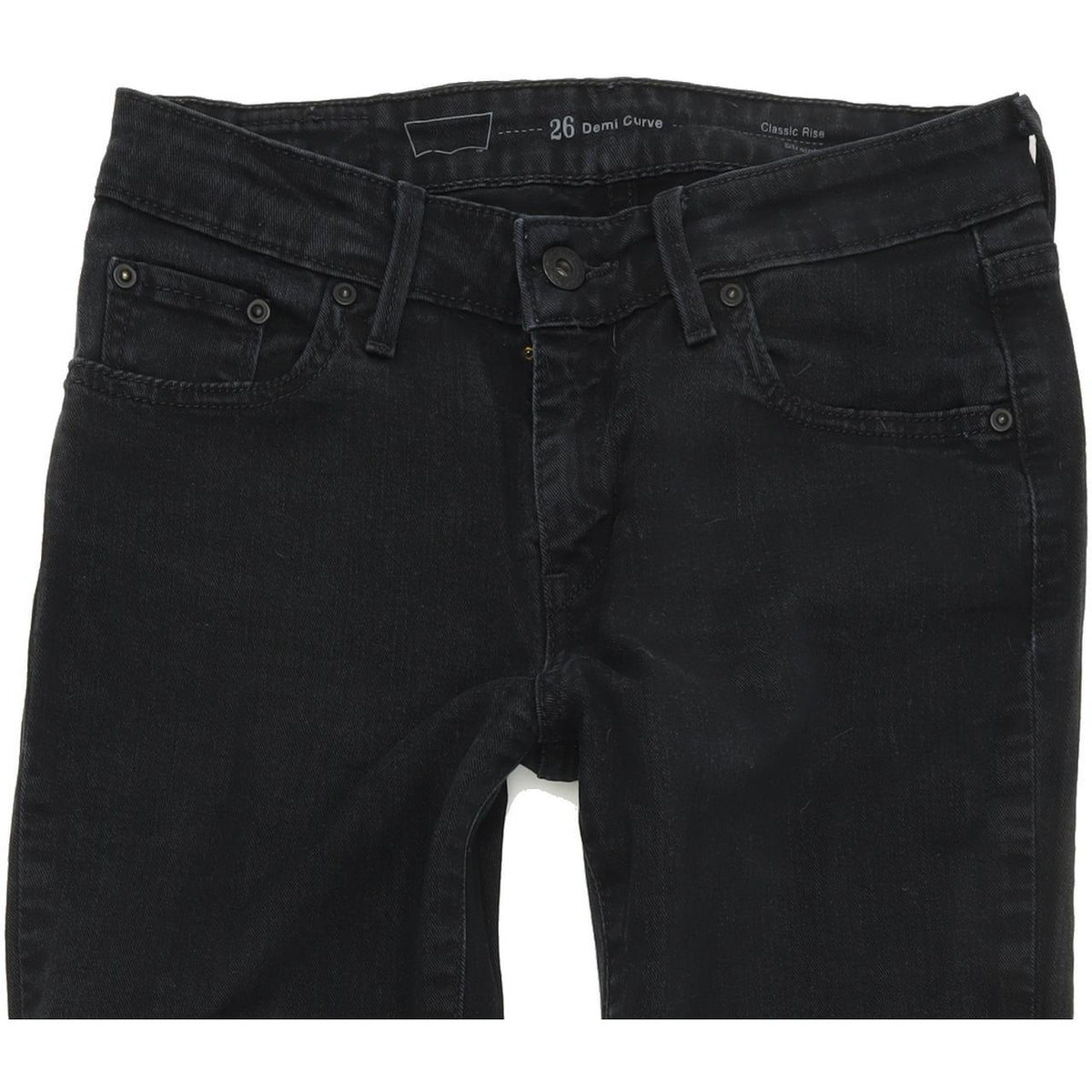 Levi's Women Black Straight Regular Stretch Jeans W26 L32