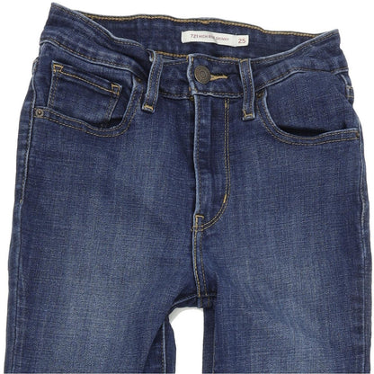 Levi's 721 Women Blue Skinny Slim Stretch Jeans W25 L30