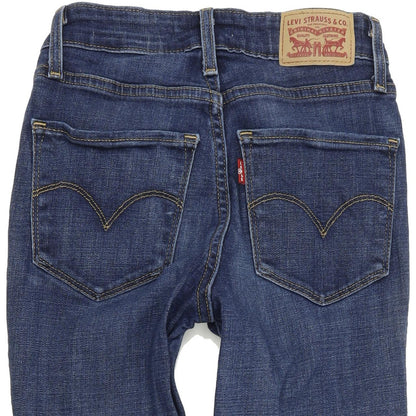 Levi's 721 Women Blue Skinny Slim Stretch Jeans W25 L30