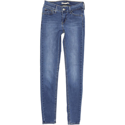 Levi's 710 Super Women Blue Skinny Slim Stretch Jeans W25 L30