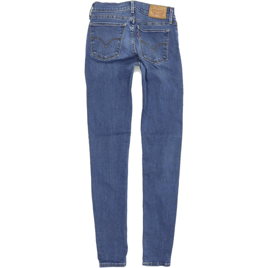 Levi's 710 Super Women Blue Skinny Slim Stretch Jeans W25 L30