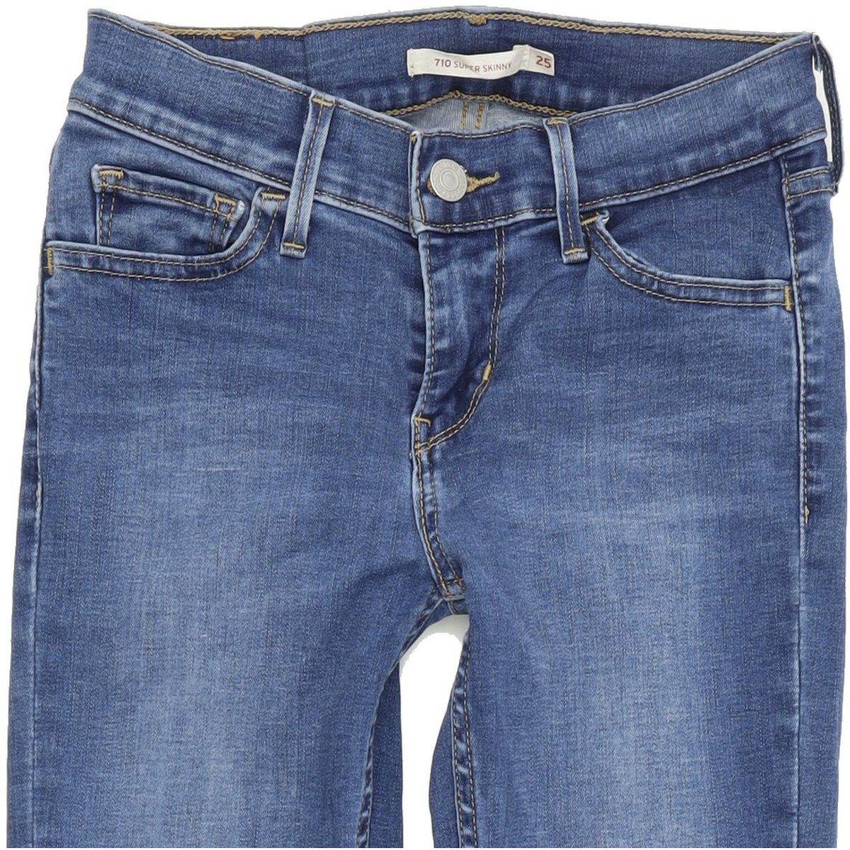 Levi's 710 Super Women Blue Skinny Slim Stretch Jeans W25 L30