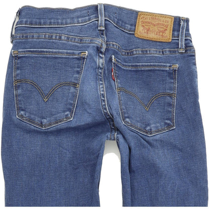 Levi's 710 Super Women Blue Skinny Slim Stretch Jeans W25 L30