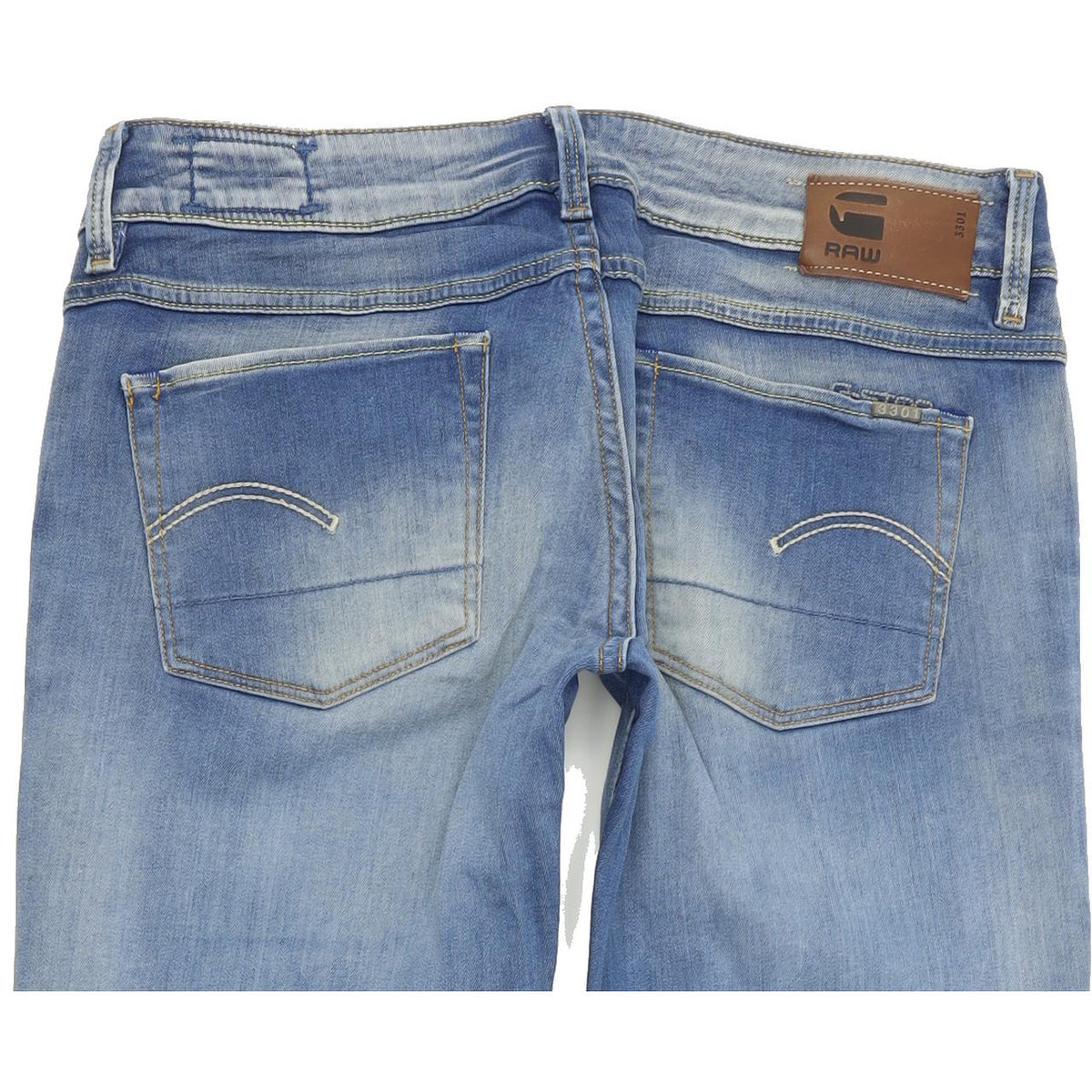 G-Star 3301 Women Blue Straight Regular Stretch Jeans W27 L30