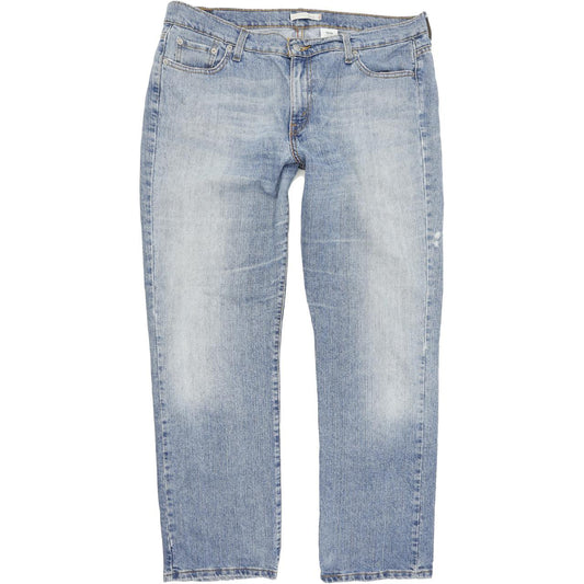 Levi's 505 Blue Straight Regular Stretch Jeans High Waisted W36 L32