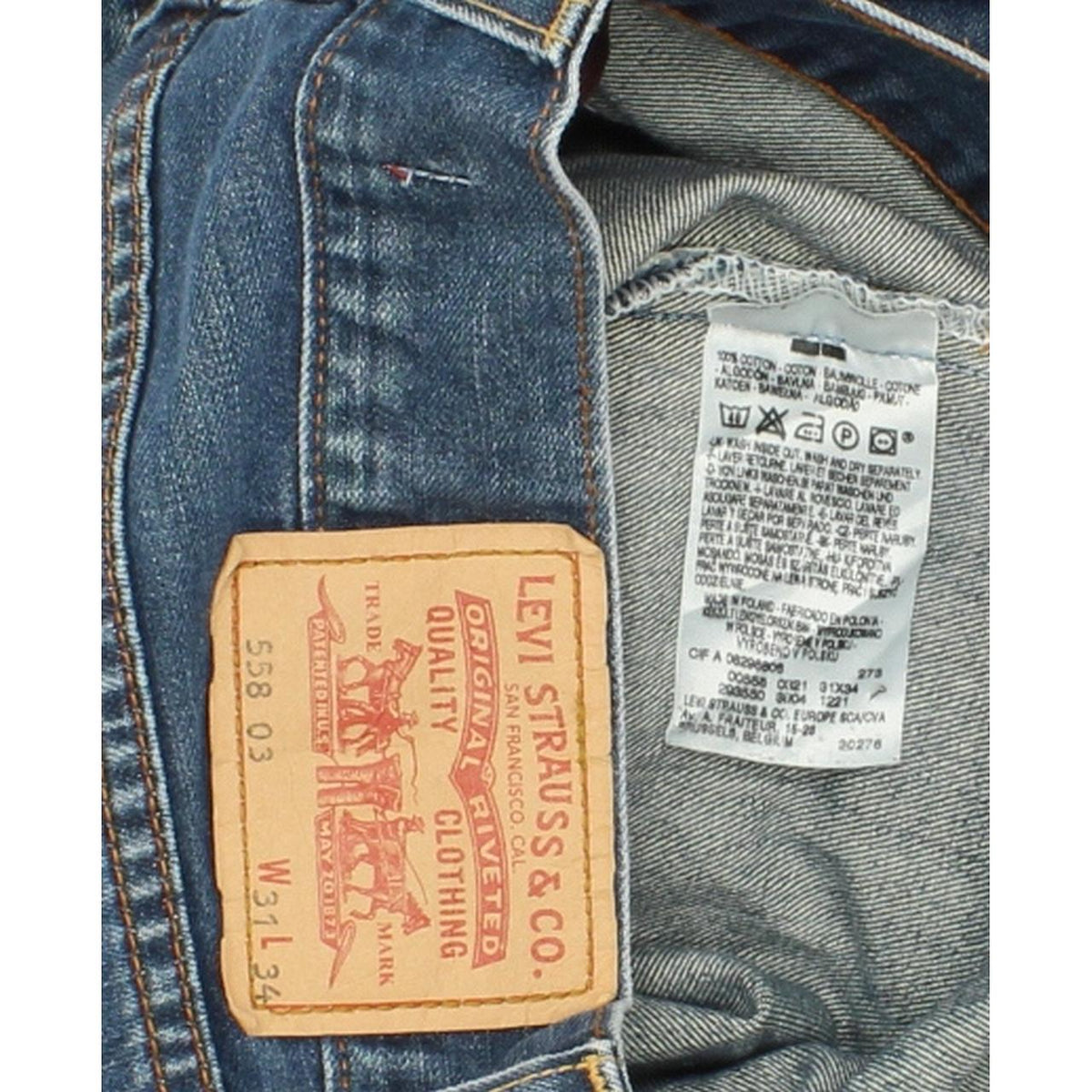 Levi's 558 Women Blue Straight Slim Jeans W31 L34