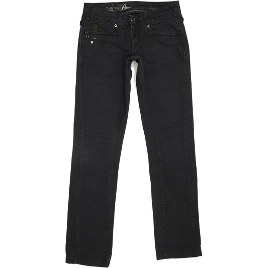 G-Star 3301 Women Black Skinny Slim Jeans W26 L30