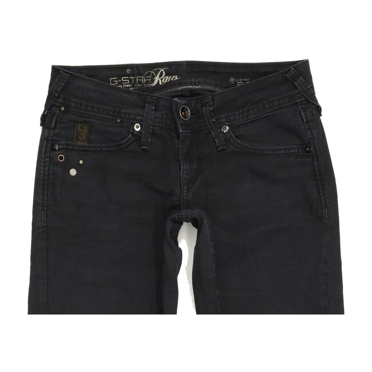 G-Star 3301 Women Black Skinny Slim Jeans W26 L30
