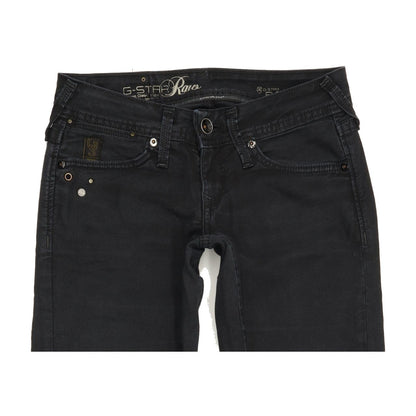 G-Star 3301 Women Black Skinny Slim Jeans W26 L30