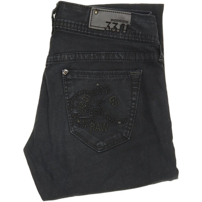 G-Star 3301 Women Black Skinny Slim Jeans W26 L30