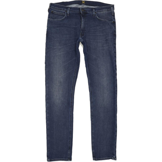 Lee Luke Men Blue Skinny Slim Stretch Jeans W36 L34