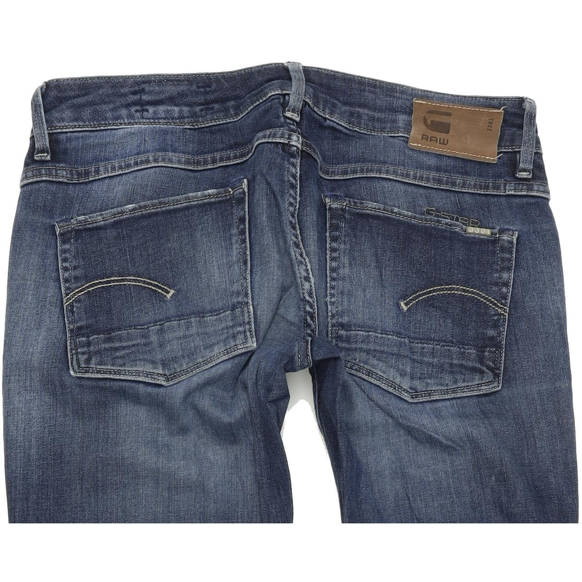 G-Star 3301 Women Blue Straight Regular Stretch Jeans W28 L32