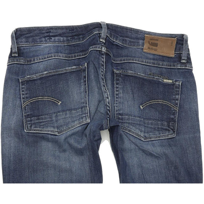 G-Star 3301 Women Blue Straight Regular Stretch Jeans W28 L32