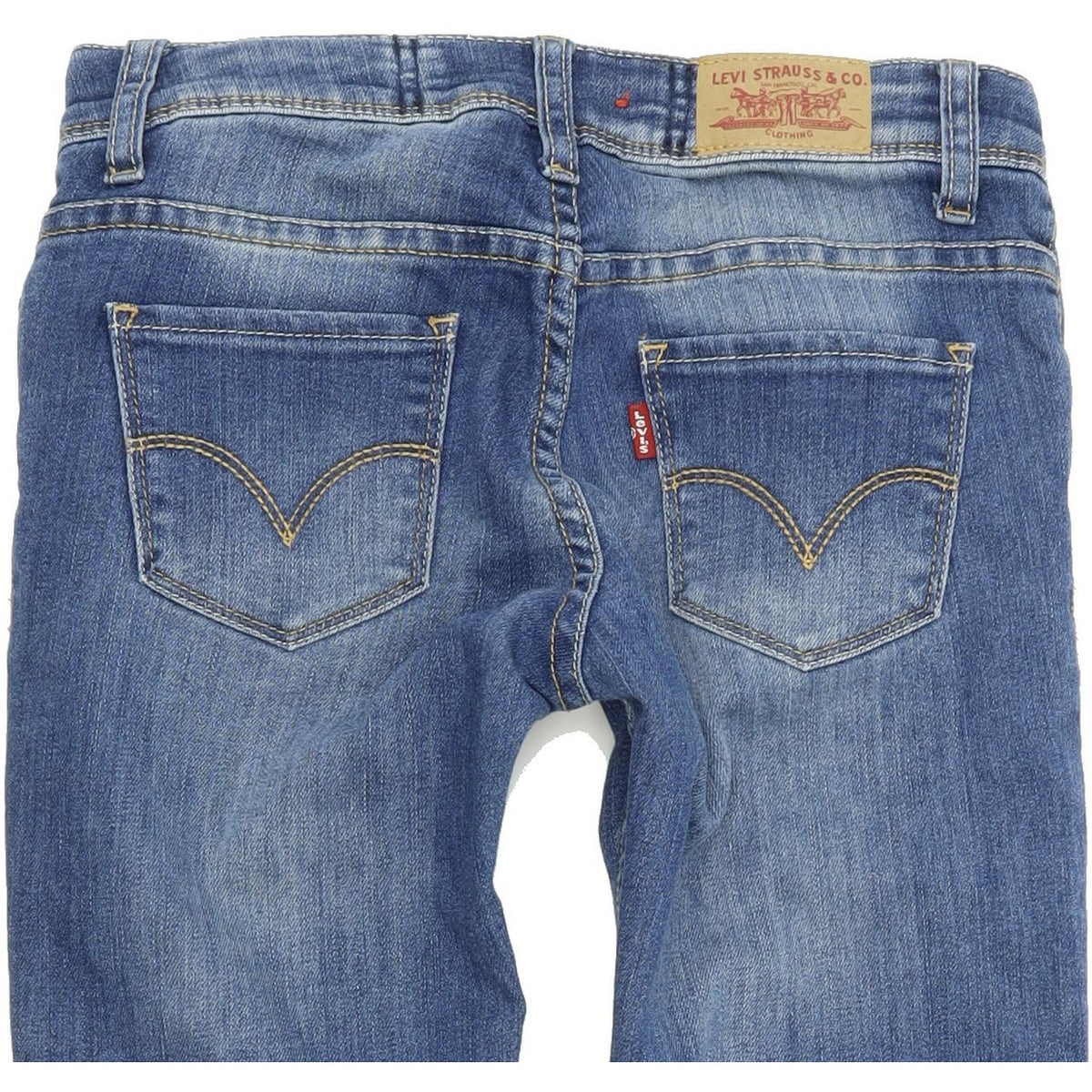 Levi's 711 Kids Women Blue Skinny Slim Stretch Jeans W24 L28