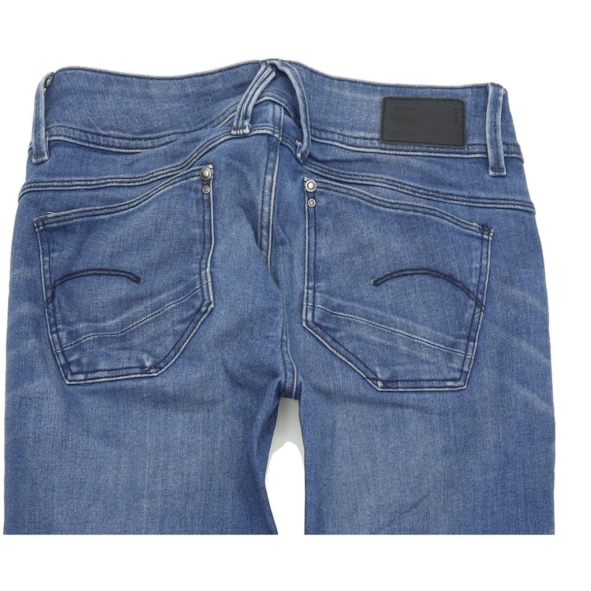 G-Star Lynn Mid Women Blue Skinny Slim Stretch Jeans W26 L30