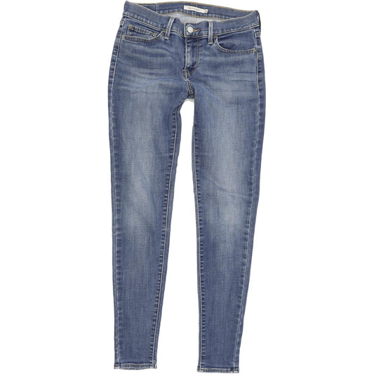 Levi's 710 Women Blue Skinny Slim Stretch Jeans W28 L30