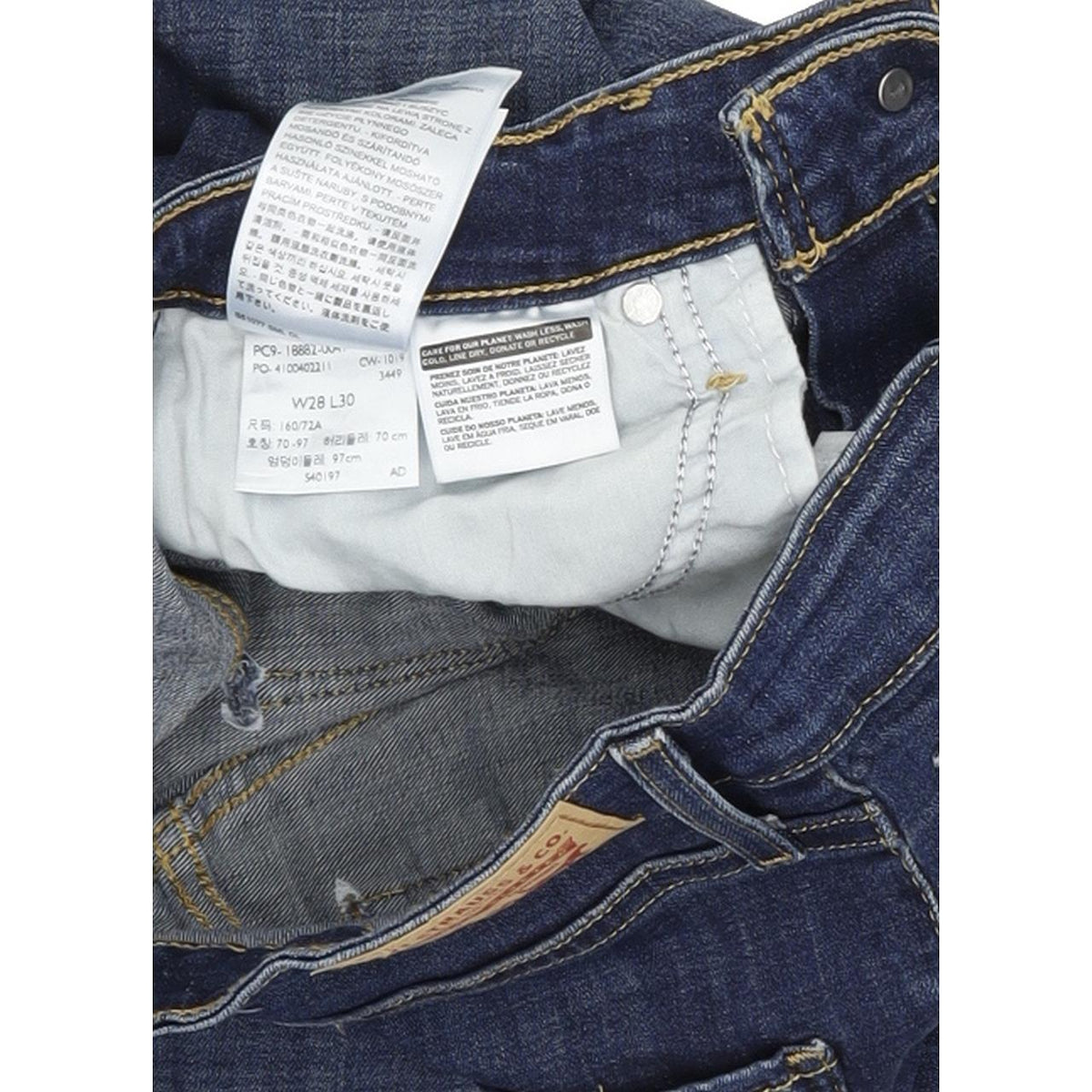 Levi's 721 High Women Blue Skinny Slim Stretch Jeans W28 L30