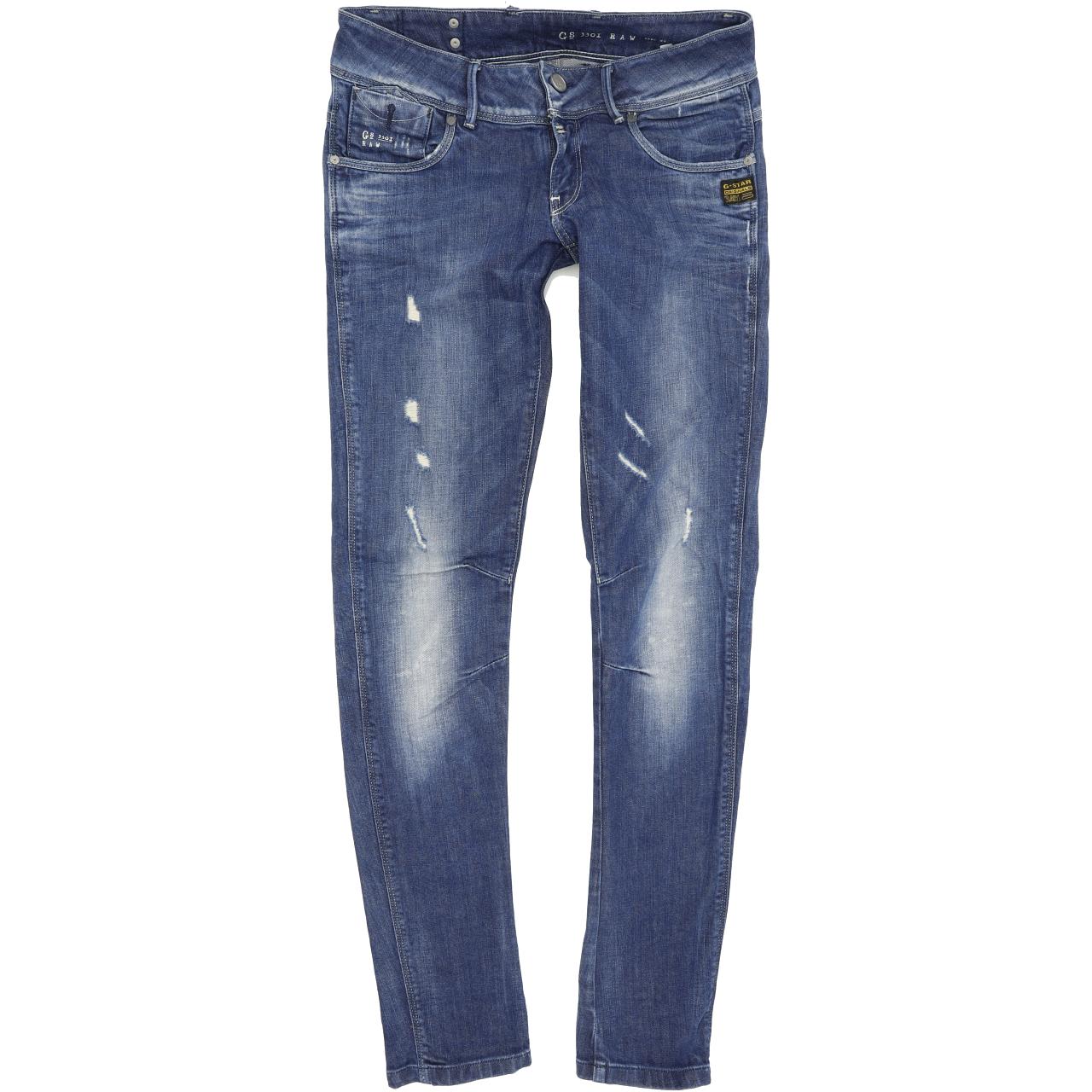 G-Star Fender Women Blue Skinny Slim Stretch Jeans W29 L32