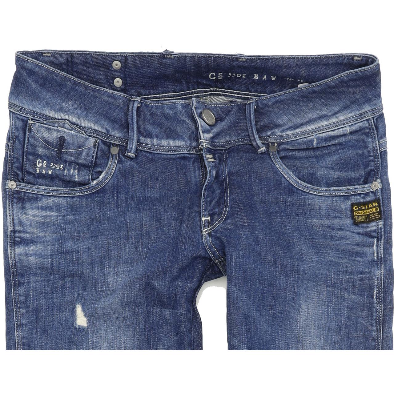 G-Star Fender Women Blue Skinny Slim Stretch Jeans W29 L32