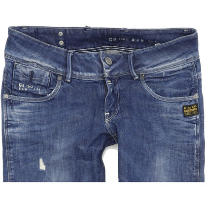 G-Star Fender Women Blue Skinny Slim Stretch Jeans W29 L32