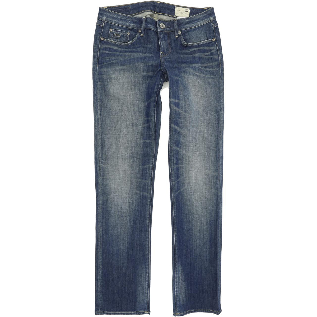 G-Star 3301 Women Blue Straight Regular Stretch Jeans W28 L32