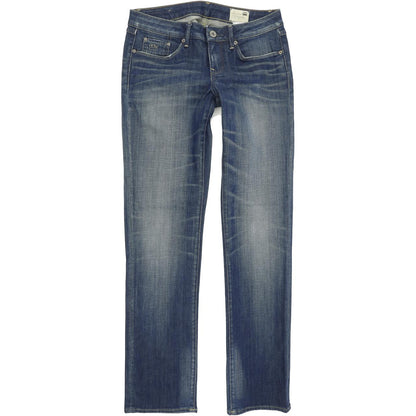 G-Star 3301 Women Blue Straight Regular Stretch Jeans W28 L32