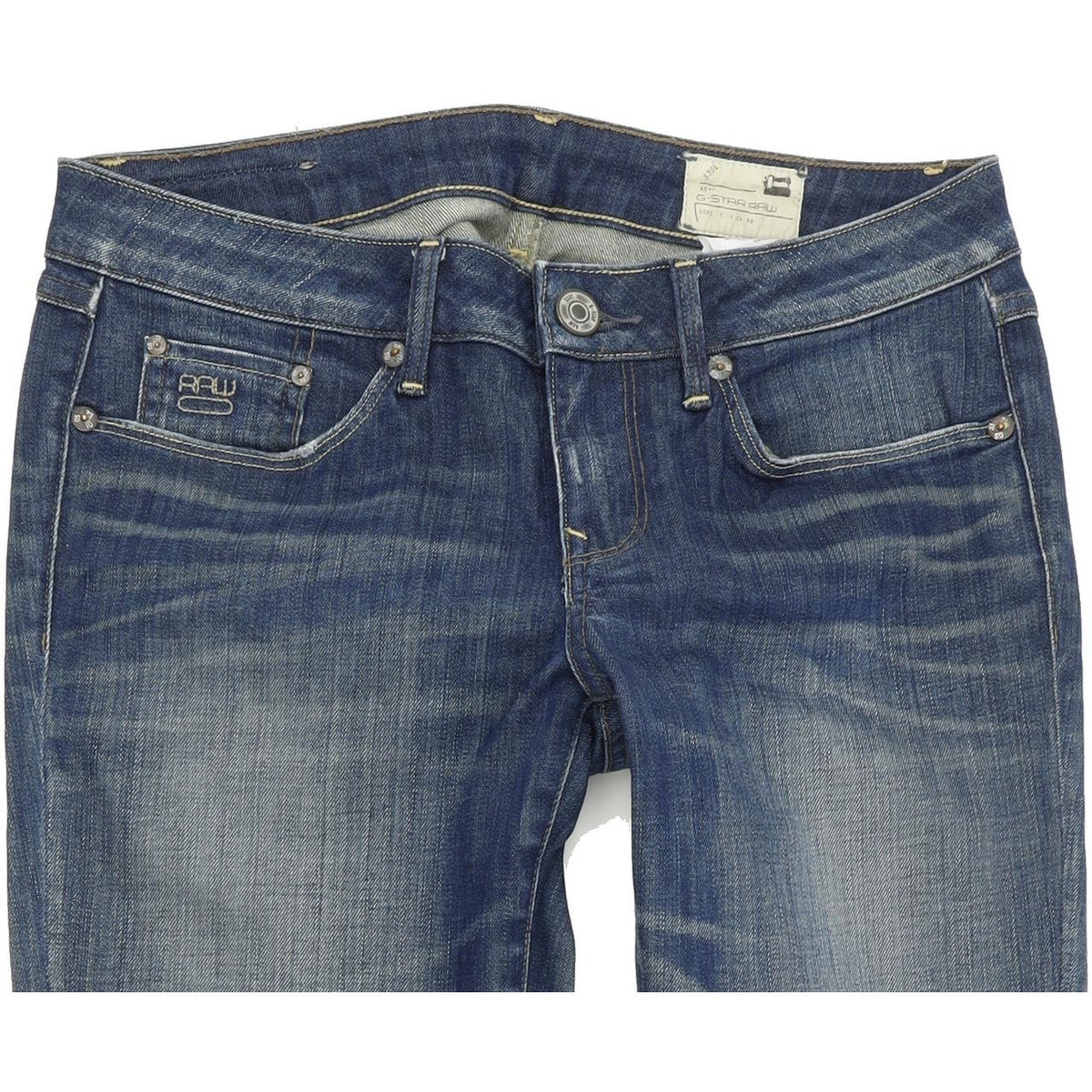 G-Star 3301 Women Blue Straight Regular Stretch Jeans W28 L32