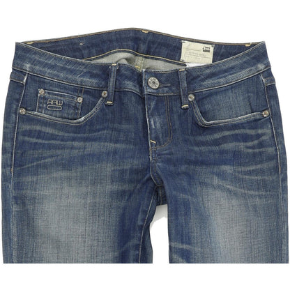 G-Star 3301 Women Blue Straight Regular Stretch Jeans W28 L32