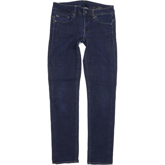 G-Star Midge Mid Women Blue Straight Regular Stretch Jeans W29 L32