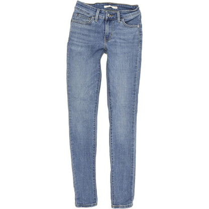Levi's 711 Women Blue Skinny Slim Stretch Jeans W25 L30