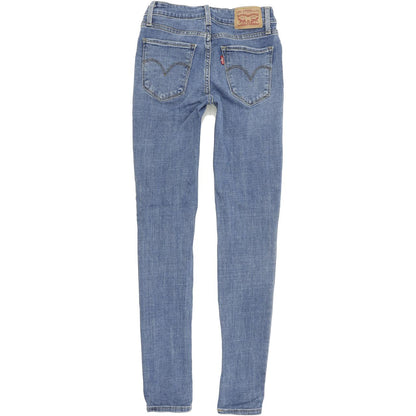 Levi's 711 Women Blue Skinny Slim Stretch Jeans W25 L30