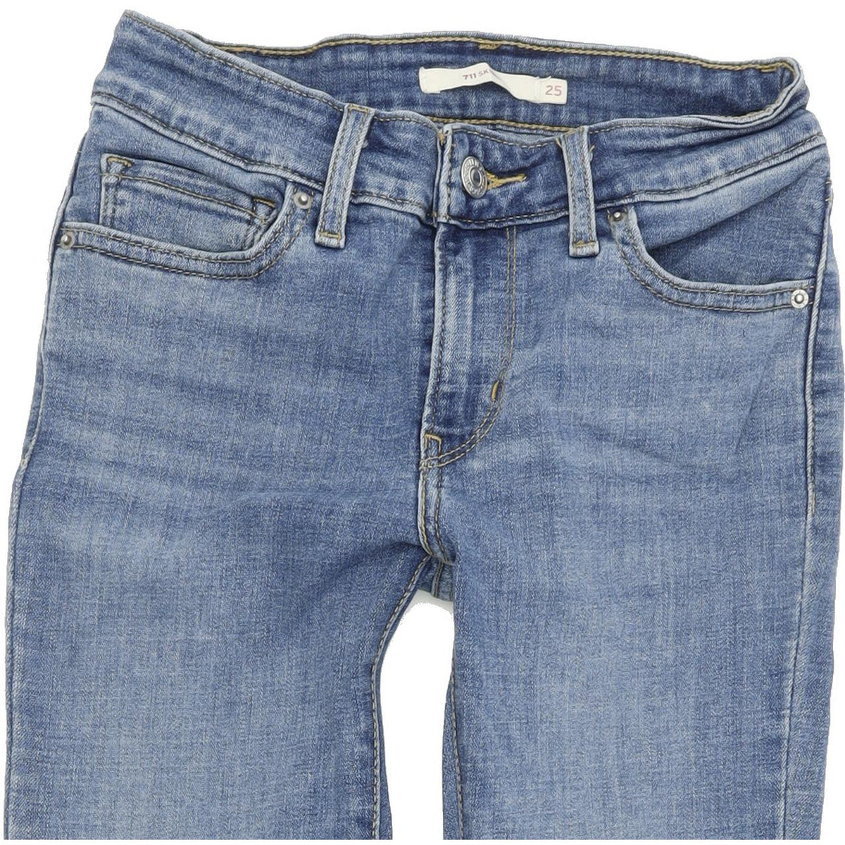 Levi's 711 Women Blue Skinny Slim Stretch Jeans W25 L30