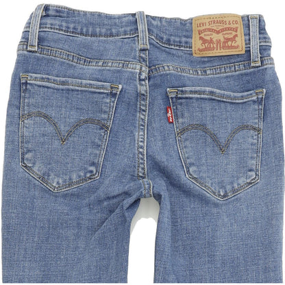 Levi's 711 Women Blue Skinny Slim Stretch Jeans W25 L30