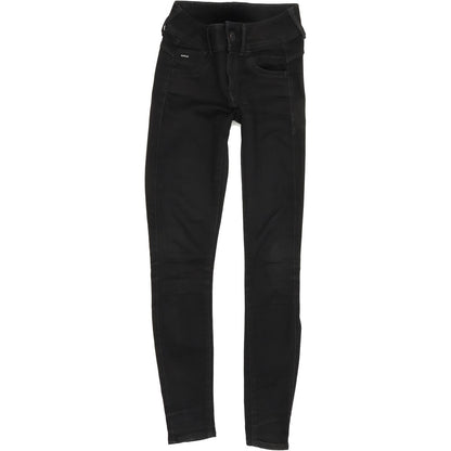 G-Star Lynn D-Mid Super Women Black Skinny Slim Stretch Jeans W23 L30