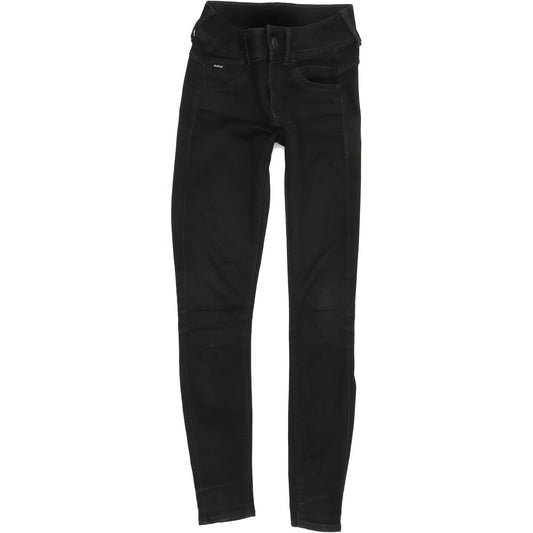 G-Star Lynn D-Mid Super Women Black Skinny Slim Stretch Jeans W23 L30