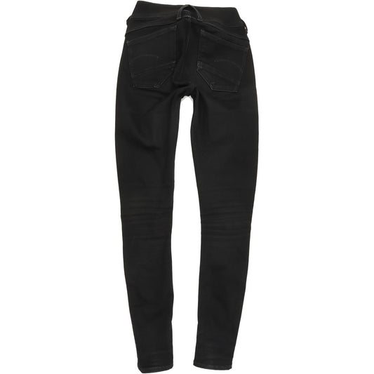 G-Star Lynn D-Mid Super Women Black Skinny Slim Stretch Jeans W23 L30