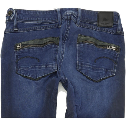 G-Star Women Blue Skinny Slim Stretch Jeans W27 L31