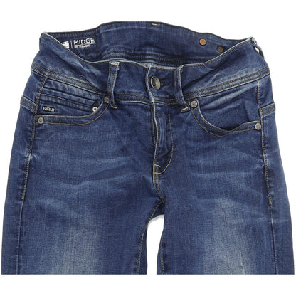 G-Star Midge Mid Women Blue Straight Regular Stretch Jeans W28 L30