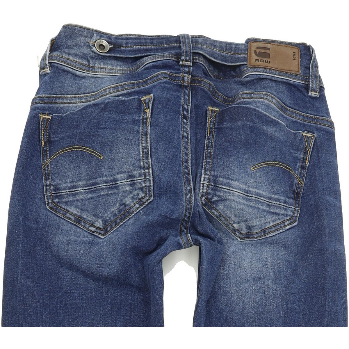 G-Star Midge Mid Women Blue Straight Regular Stretch Jeans W28 L30