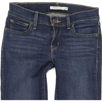 Levi's 710 Women Blue Skinny Slim Stretch Jeans W25 L30
