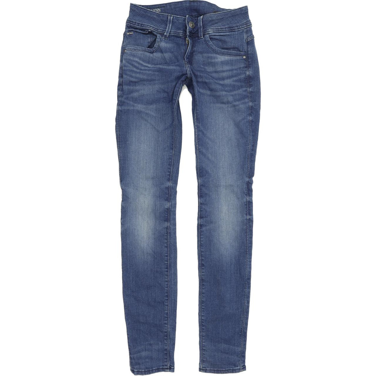 G-Star Lynn Mid Women Blue Skinny Slim Stretch Jeans W27 L32