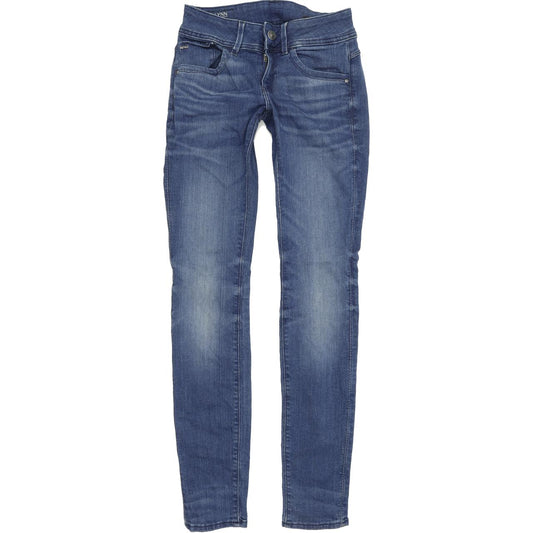 G-Star Lynn Mid Women Blue Skinny Slim Stretch Jeans W27 L32