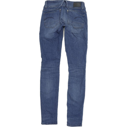 G-Star Lynn Mid Women Blue Skinny Slim Stretch Jeans W27 L32