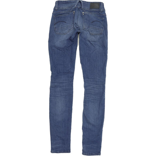 G-Star Lynn Mid Women Blue Skinny Slim Stretch Jeans W27 L32