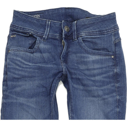 G-Star Lynn Mid Women Blue Skinny Slim Stretch Jeans W27 L32