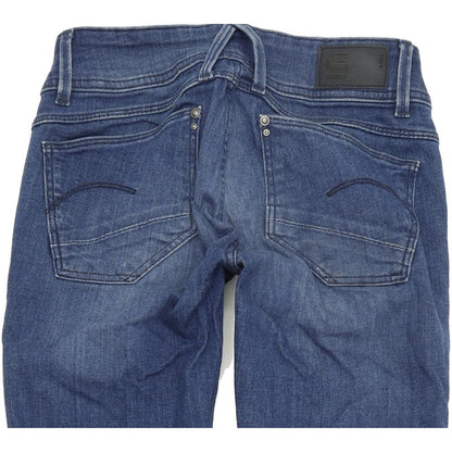 G-Star Lynn Mid Women Blue Skinny Slim Stretch Jeans W27 L32