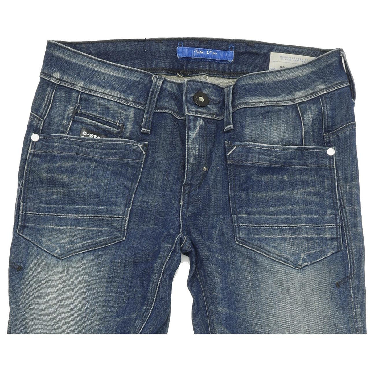 G-Star Low T Women Blue Skinny Slim Stretch Jeans W26 L32