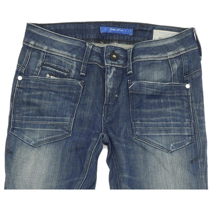 G-Star Low T Women Blue Skinny Slim Stretch Jeans W26 L32