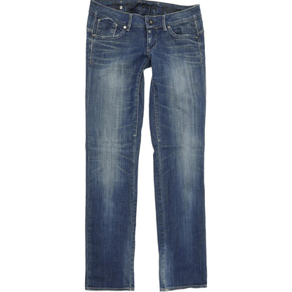 G-Star Corvet Women Blue Straight Regular Stretch Jeans W28 L34