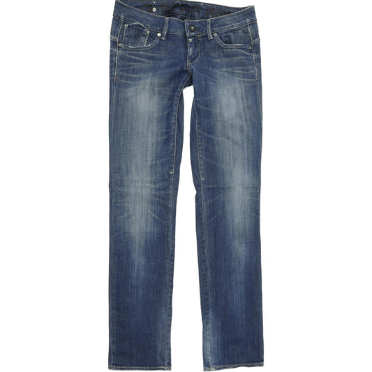G-Star Corvet Women Blue Straight Regular Stretch Jeans W28 L34